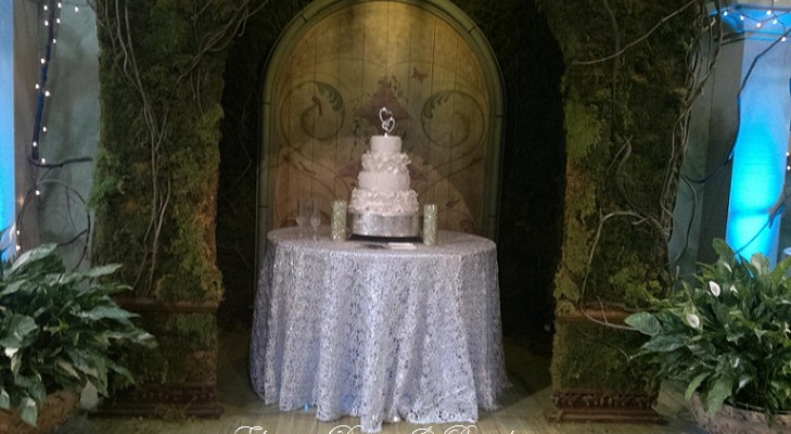 Wedding Cake in Moss Arbor